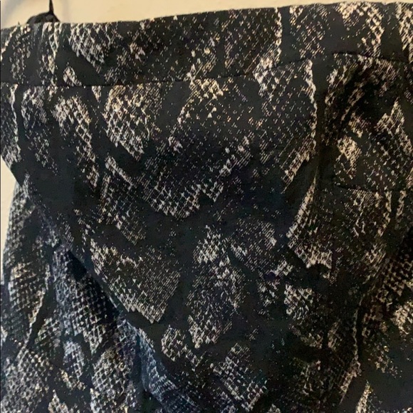 Express sz 8 strapless black gold snakeskin dress cocktail party - Picture 2 of 7